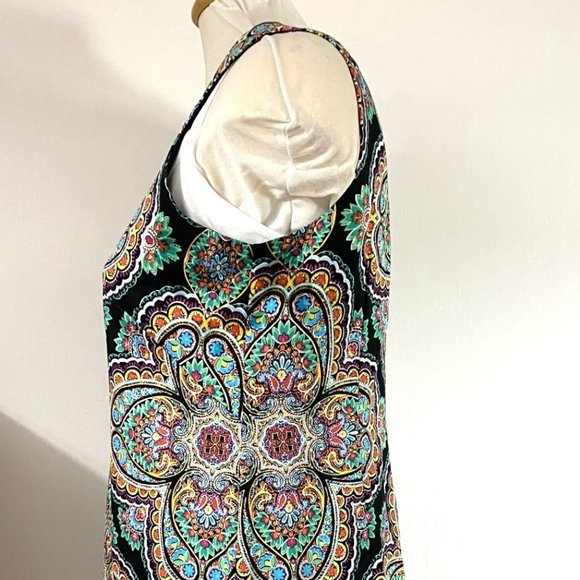 London Times Sleeveless Medallion Print Mini Shift Dress Size 8 - Picture 9 of 9